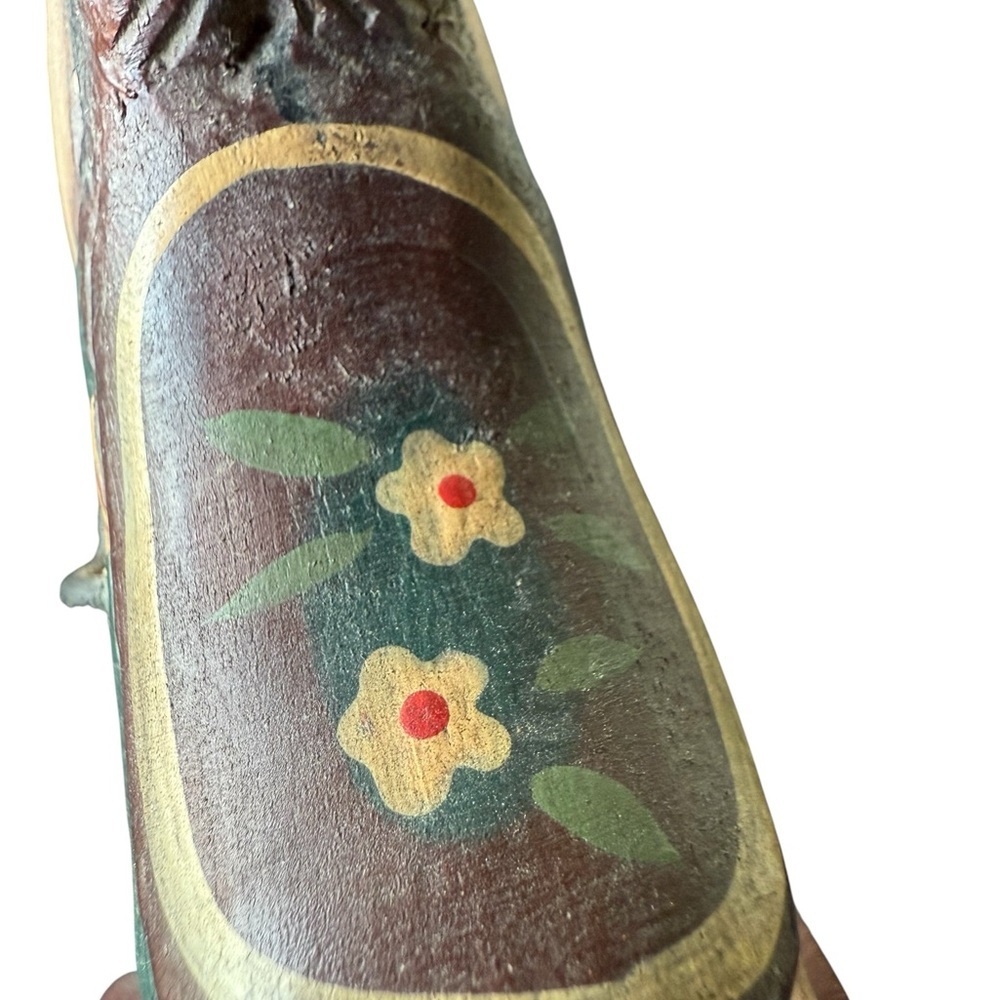 Vintage Hand Carved Wooden Horse Tricycle Folk Art Decor Multicolor - Picture 4 of 7